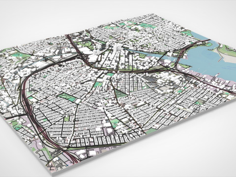 Paesaggio urbano Providence Stati Uniti Modello 3D