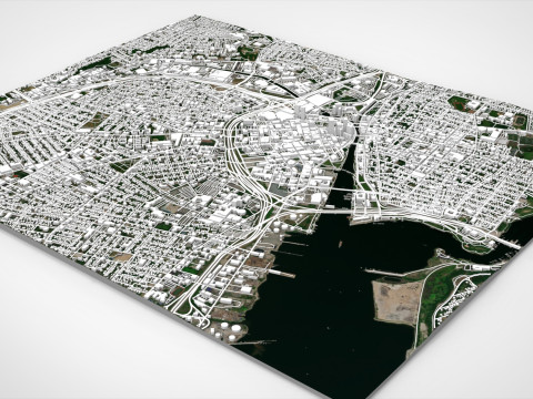 Paesaggio urbano Providence Stati Uniti Modello 3D