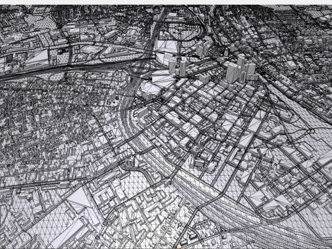 Paesaggio urbano Providence Stati Uniti Modello 3D