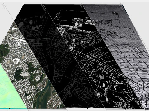 Cityscape Iwakuni Japan 3D Model