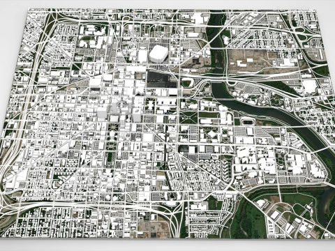 Paesaggio urbano Indianapolis Stati Uniti Modello 3D