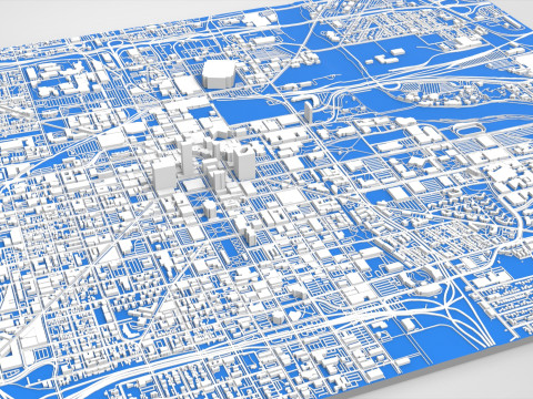Stadtbild Indianapolis Vereinigte Staaten 3D Modell