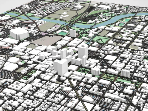 Paesaggio urbano Indianapolis Stati Uniti Modello 3D