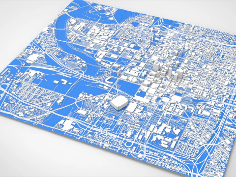 Paesaggio urbano Indianapolis Stati Uniti Modello 3D