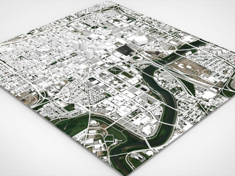Stadtbild Indianapolis Vereinigte Staaten 3D Modell