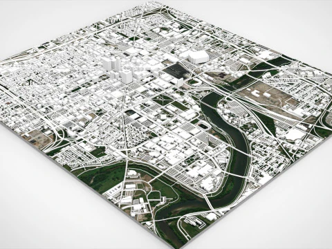 Paesaggio urbano Indianapolis Stati Uniti Modello 3D