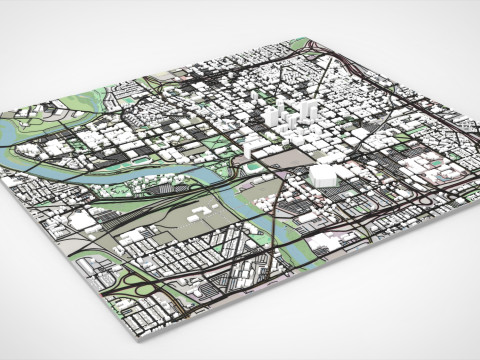 Stadtbild Indianapolis Vereinigte Staaten 3D Modell