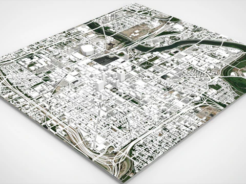 Paesaggio urbano Indianapolis Stati Uniti Modello 3D