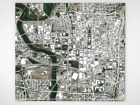 Paesaggio urbano Indianapolis Stati Uniti Modello 3D