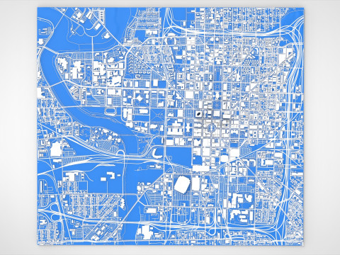 Stadtbild Indianapolis Vereinigte Staaten 3D Modell