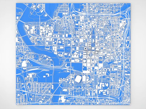 Paesaggio urbano Indianapolis Stati Uniti Modello 3D