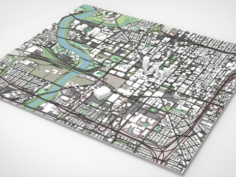 Stadtbild Indianapolis Vereinigte Staaten 3D Modell