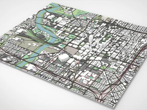 Paesaggio urbano Indianapolis Stati Uniti Modello 3D