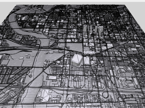 Stadtbild Indianapolis Vereinigte Staaten 3D Modell