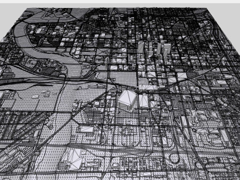 Paesaggio urbano Indianapolis Stati Uniti Modello 3D