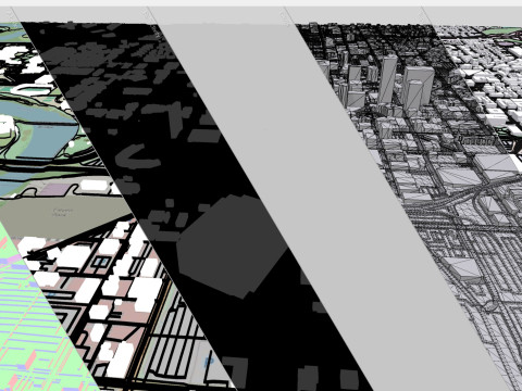 Stadtbild Indianapolis Vereinigte Staaten 3D Modell