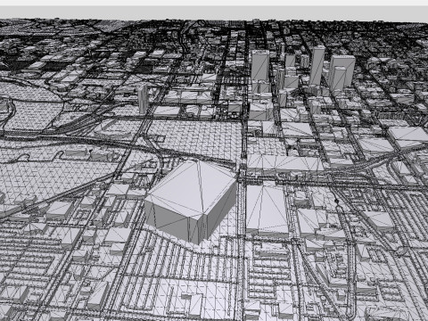 Stadtbild Indianapolis Vereinigte Staaten 3D Modell