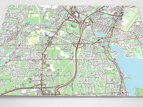 Городской пейзаж Уорик, Англия 3D Модель