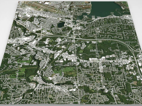 Paesaggio urbano Warwick Inghilterra Modello 3D