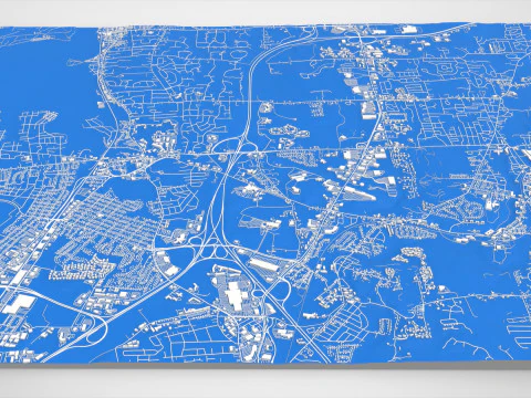 Paesaggio urbano Warwick Inghilterra Modello 3D