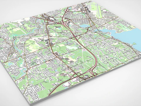 Paesaggio urbano Warwick Inghilterra Modello 3D