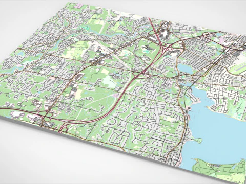 Paesaggio urbano Warwick Inghilterra Modello 3D