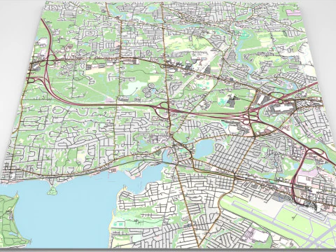 Paesaggio urbano Warwick Inghilterra Modello 3D
