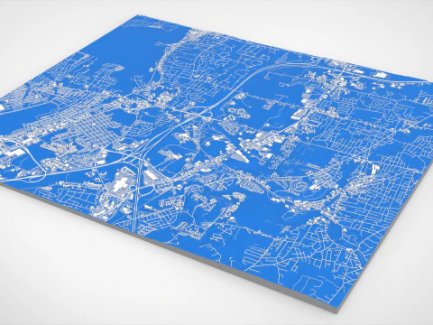 Paesaggio urbano Warwick Inghilterra Modello 3D