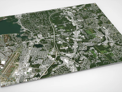 Paesaggio urbano Warwick Inghilterra Modello 3D