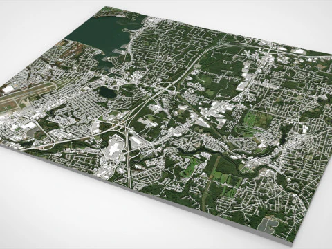 Paesaggio urbano Warwick Inghilterra Modello 3D