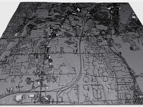 Paesaggio urbano Warwick Inghilterra Modello 3D