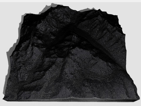 Paesaggio montano Ghiacciaio Ullu Chyran Caucaso Modello 3D