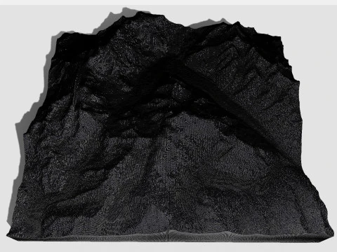 Paesaggio montano Ghiacciaio Ullu Chyran Caucaso Modello 3D