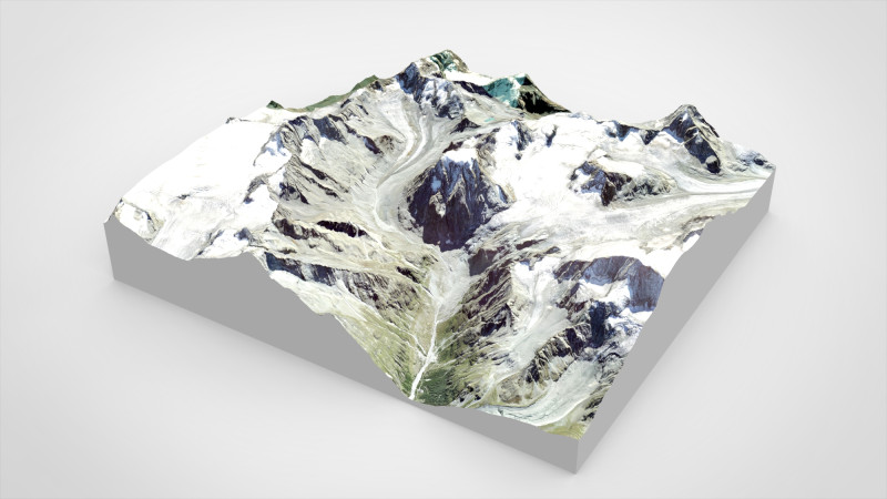 Paesaggio di montagna Mont Collon Alpi svizzere del Vallese Modello 3D .c4d .max .obj .3ds .fbx .stl .blend 