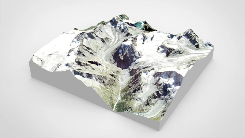 Paisaje de monta&ntilde;a Mont Collon Alpes suizos del Valais Modelo 3D .c4d .max .obj .3ds .fbx .stl .blend 