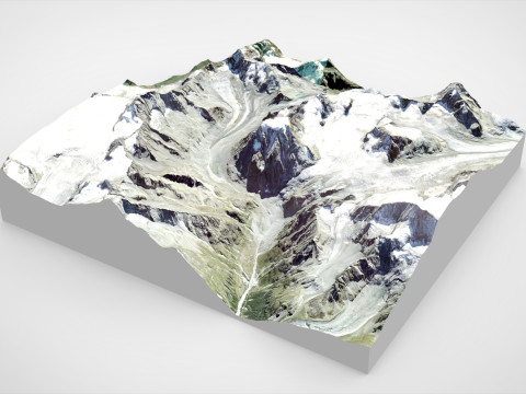 Paisagem montanhosa Mont Collon Alpes suíços de Valais Modelo 3D