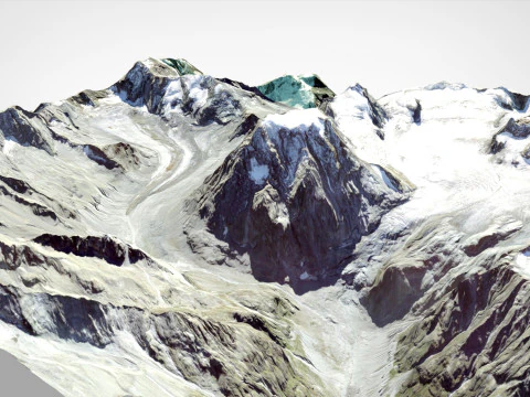 Paisaje de monta&ntilde;a Mont Collon Alpes suizos del Valais Modelo 3D