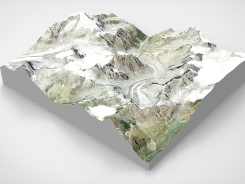 Paesaggio di montagna Mont Collon Alpi svizzere del Vallese Modello 3D