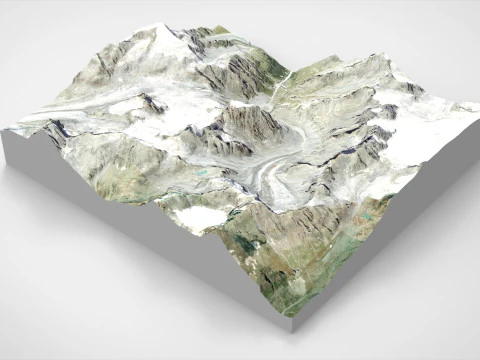 Paisaje de monta&ntilde;a Mont Collon Alpes suizos del Valais Modelo 3D