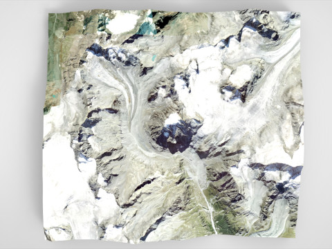 Paesaggio di montagna Mont Collon Alpi svizzere del Vallese Modello 3D