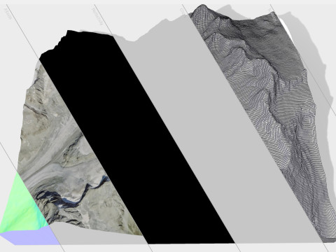 Paesaggio di montagna Mont Collon Alpi svizzere del Vallese Modello 3D