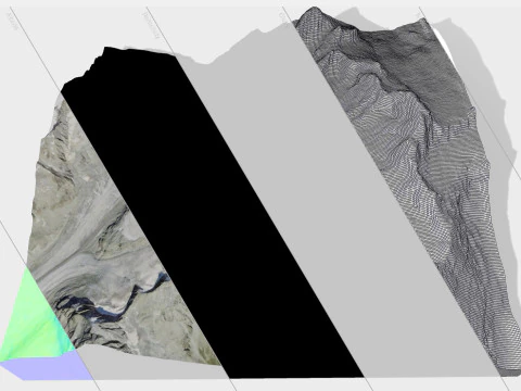 Paisaje de monta&ntilde;a Mont Collon Alpes suizos del Valais Modelo 3D