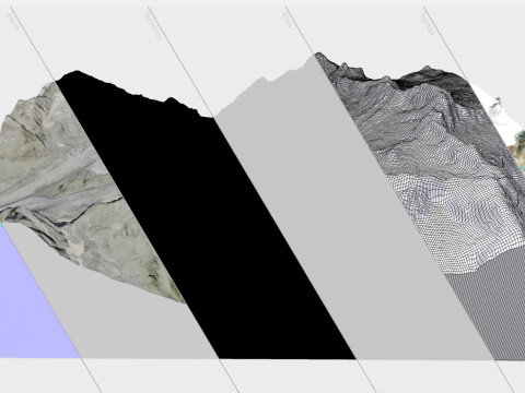 Paesaggio di montagna Mont Collon Alpi svizzere del Vallese Modello 3D