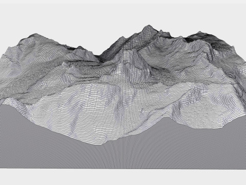 Paesaggio di montagna Mont Collon Alpi svizzere del Vallese Modello 3D