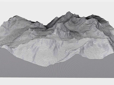 Paisaje de monta&ntilde;a Mont Collon Alpes suizos del Valais Modelo 3D