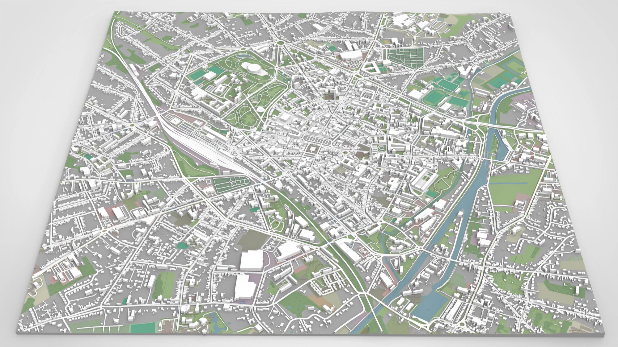 Paesaggio urbano Cambrai Francia Modello 3D .c4d .max .obj .3ds .fbx .stl .blend