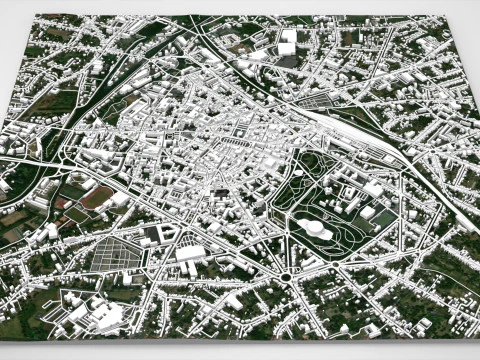 Paesaggio urbano Cambrai Francia Modello 3D
