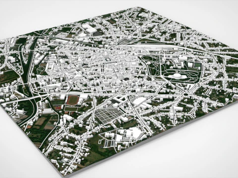 Paesaggio urbano Cambrai Francia Modello 3D