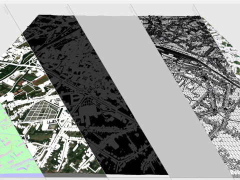 Paesaggio urbano Cambrai Francia Modello 3D