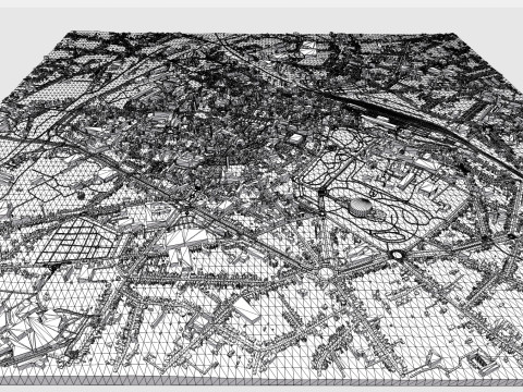 Paisagem urbana Cambrai França Modelo 3D